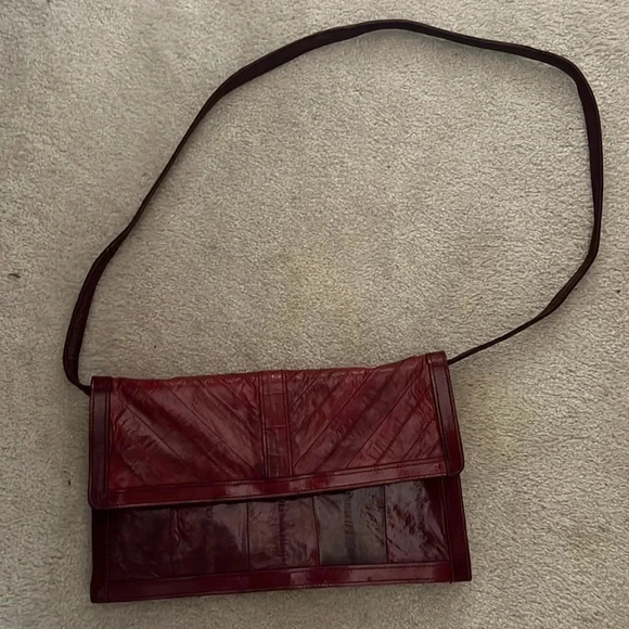 Eel skin bag from the 80s - Picture 3 of 8